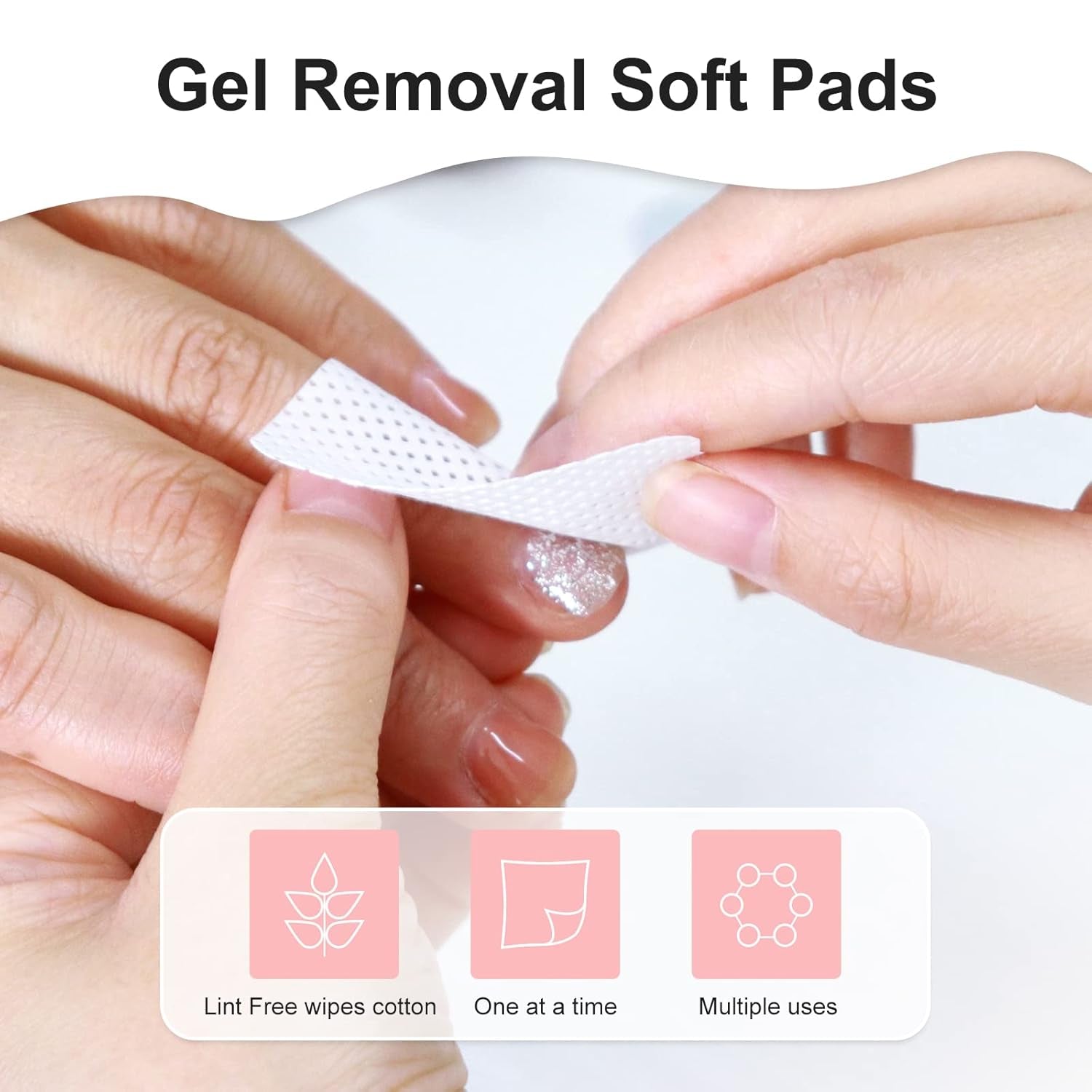 Qufiiry 300 Stück Fusselfreie Nageltücher, Toallitas para uñas sin pelusa, Fusselfrei Nagel Wattepads, Nagel Wischtücher Für Cleaner Gelnägel Nagellackentferner Wattepads Toallitas para uñas