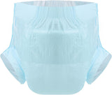 CutiePlusU Pañales para adultos, paquete de 10 bragas desechables para incontinencia con trabillas para mujeres y hombres, máxima absorbencia durante la noche - azul (tamaño grande 94-119 cm)