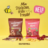 HAFERVOLL Minis Colza y Plátano 8x 65g - Certificado orgánico, con miel, sin azúcar añadido, perfecto para compartir