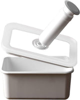 Lata de almacenamiento de alimentos al vacío esmaltada | XL| 1,85 litros | 23,5 x 17,5 x 7 cm | mantiene los alimentos frescos por mucho más tiempo | protege los alimentos de bacterias y hongos | sin bomba de vacío Cajas para conservación de alimentos Naty Shop Flat Medium