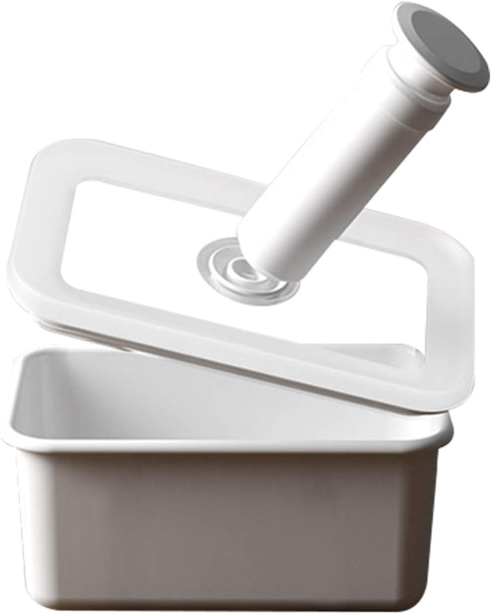Lata de almacenamiento de alimentos al vacío esmaltada | XL| 1,85 litros | 23,5 x 17,5 x 7 cm | mantiene los alimentos frescos por mucho más tiempo | protege los alimentos de bacterias y hongos | sin bomba de vacío Cajas para conservación de alimentos Naty Shop Flat Medium