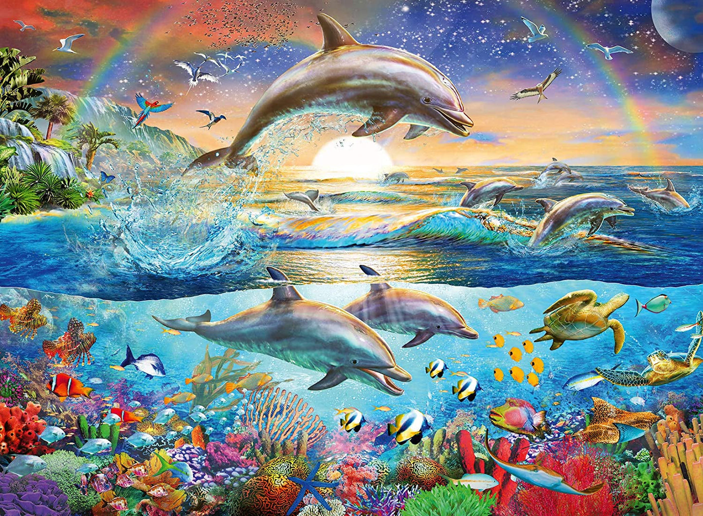 Puzzle Ravensburger para niños - 12895 Dolphin Paradise - Puzzle para niños mayores de 9 años, con 300 piezas en formato XXL Puzzle Naty Shop Título predeterminado