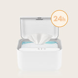 Lionelo BABYBLISS 20W Calentador para toallitas húmedas y toallas pequeñas, 20W para bebés, luz nocturna incorporada, 3 configuraciones de calor, panel táctil, mantiene las toallitas húmedas