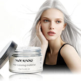 Color de cabello temporal, cera de color de 4.23 onzas para hombres y mujeres, pomada de color natural lavable, tinte para el cabello instantáneo para fiestas, cosplay, Halloween (rojo) Naty Shop Tinte para el cabello blanco 120 g (paquete de 1)