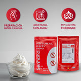 Eiweißpulver für Baiser (350 g) | Pasteurisiertes Eiklar | Getrocknetes Eiweiß | Sin lactosa Sin gluten | En wiederverschließbarem Zip-Beutel