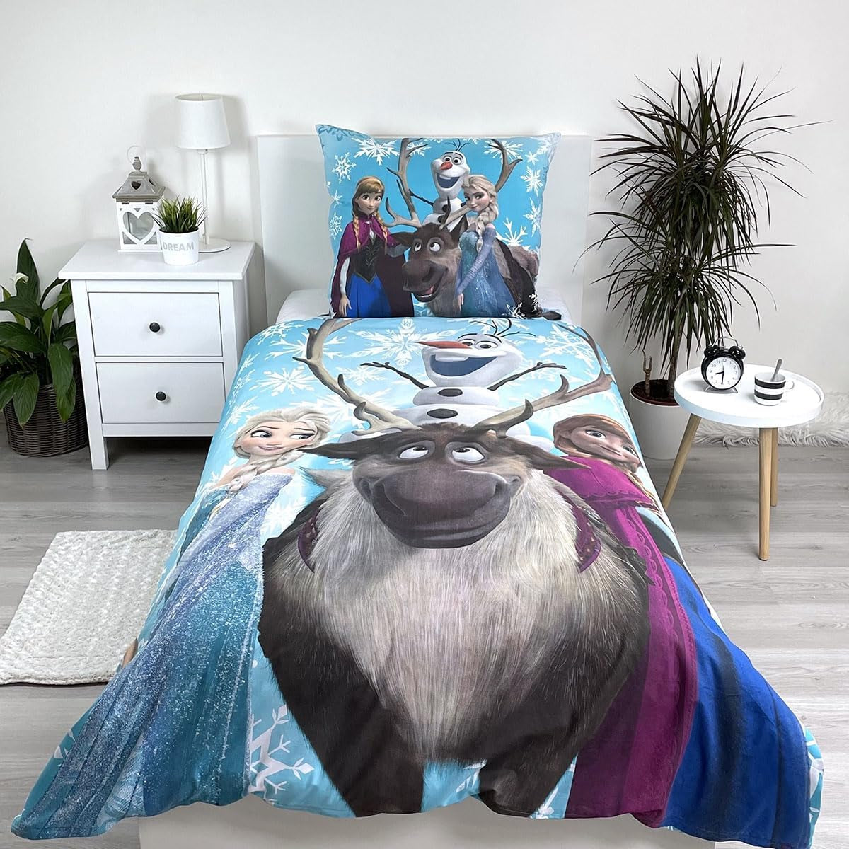 Disney Frozen Copos de Nieve, ropa de cama infantil, ropa de cama 100% algodón - infantil Naty Shop
