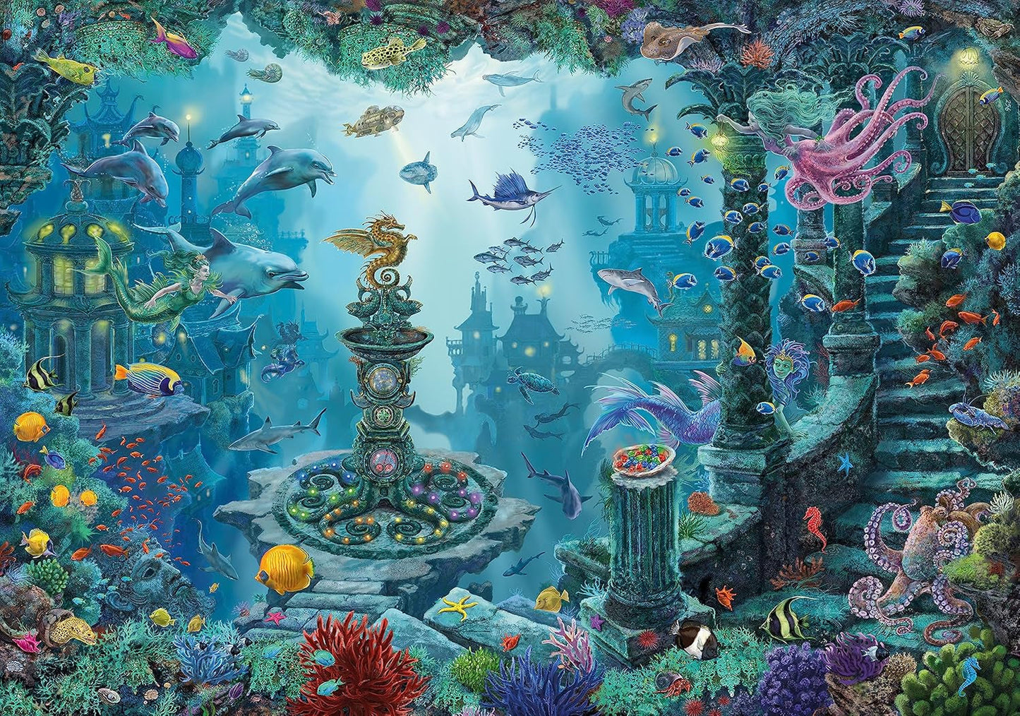 Ravensburger EXIT Puzzle Kids - 13394 En el Reino Subacuático - puzzle 368 piezas para niños mayores de 9 años, puzzle infantil Puzzle Naty Shop