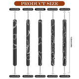5 piezas Nail Design Dotting Tools Nagelkunst Werkzeug Nagelpunkt Pinsel Punktierung Stift Marbleizing Werkzeug Für Nagelack Maniküre, Schwarz