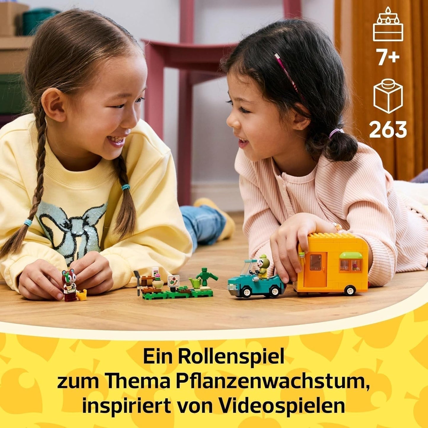 LEGO Animal Crossing Juego de rol Caravana y Jardín de Gerd Coche de juguete para niños de 7 años Niñas y niños Regalo Videojuego de juguete con figuras de animales 77054 Juegos de construcción Besuche den LEGO-Store