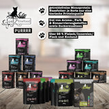Catz Finefood Purrrr Collection I - Alimento húmedo monoproteico para gatos - Sin cereales, sin azúcar, hipoalergénico - Alto contenido en carne - Paquete múltiple de alimento húmedo para gatos - En sobres, 85 g (12 paquetes)
