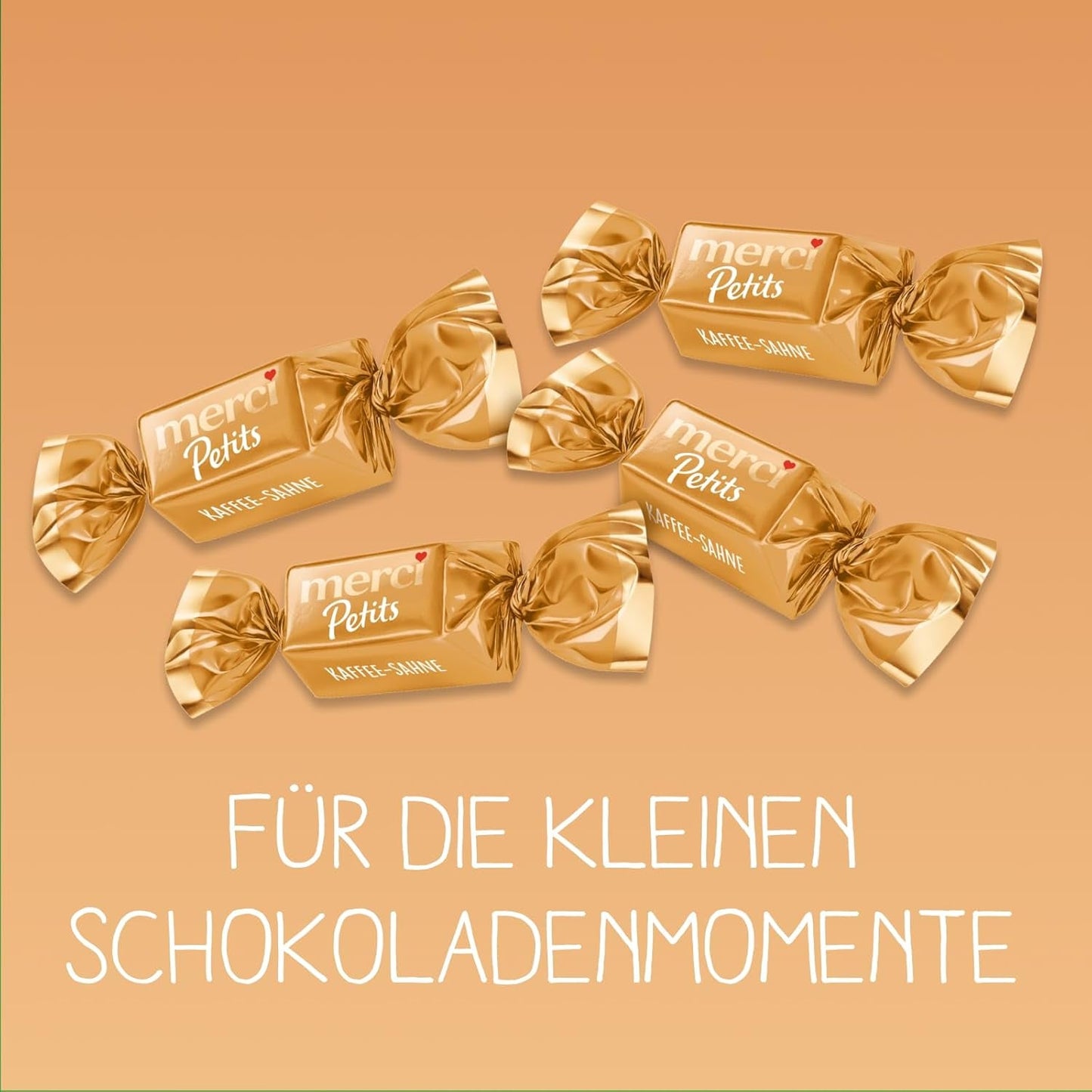 Merci Petits Crema de Café - 12 x 125 g - Pequeños bombones de chocolate blanco sobre chocolate fino con crema de café - Bombones de chocolate envueltos individualmente