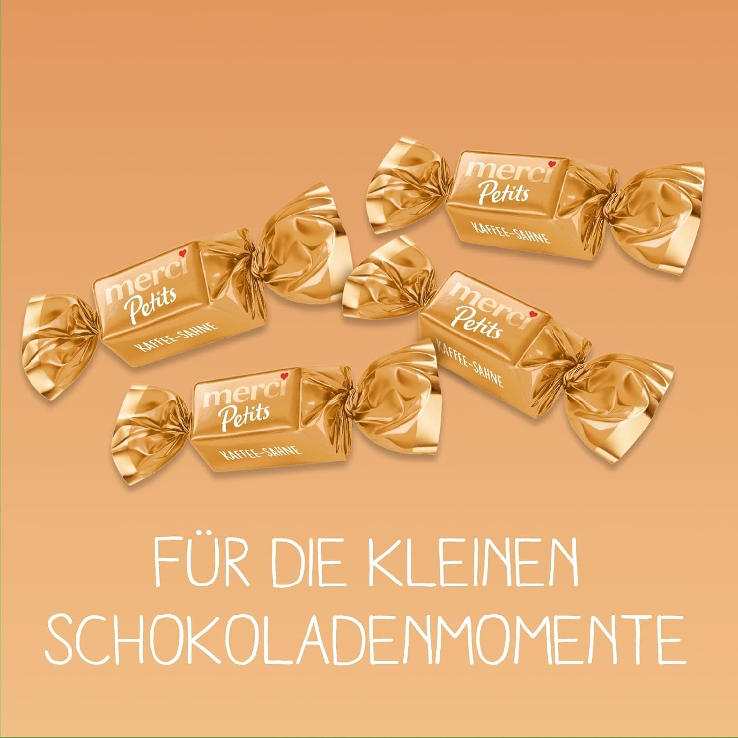 Merci Petits Crema de Café - 12 x 125 g - Pequeños bombones de chocolate blanco sobre chocolate fino con crema de café - Bombones de chocolate envueltos individualmente