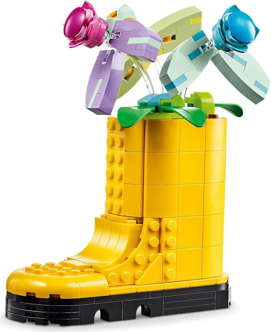 LEGO Creator Set de aspersores de flores 3 en 1, decoración de la habitación de los niños, construye un aspersor con un ramo de flores, botas de goma o 2 pájaros de juguete, regalo creativo para niñas y niños de 8 años 31149 Juegos de construcción Besuche den LEGO-Store