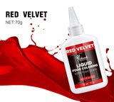 Colorante alimentario líquido, colorante alimentario de terciopelo rojo para hornear pasteles, macarrones, galletas, colorante alimentario para decoración de pasteles, líquido para colorear bebidas (70 g x 3)