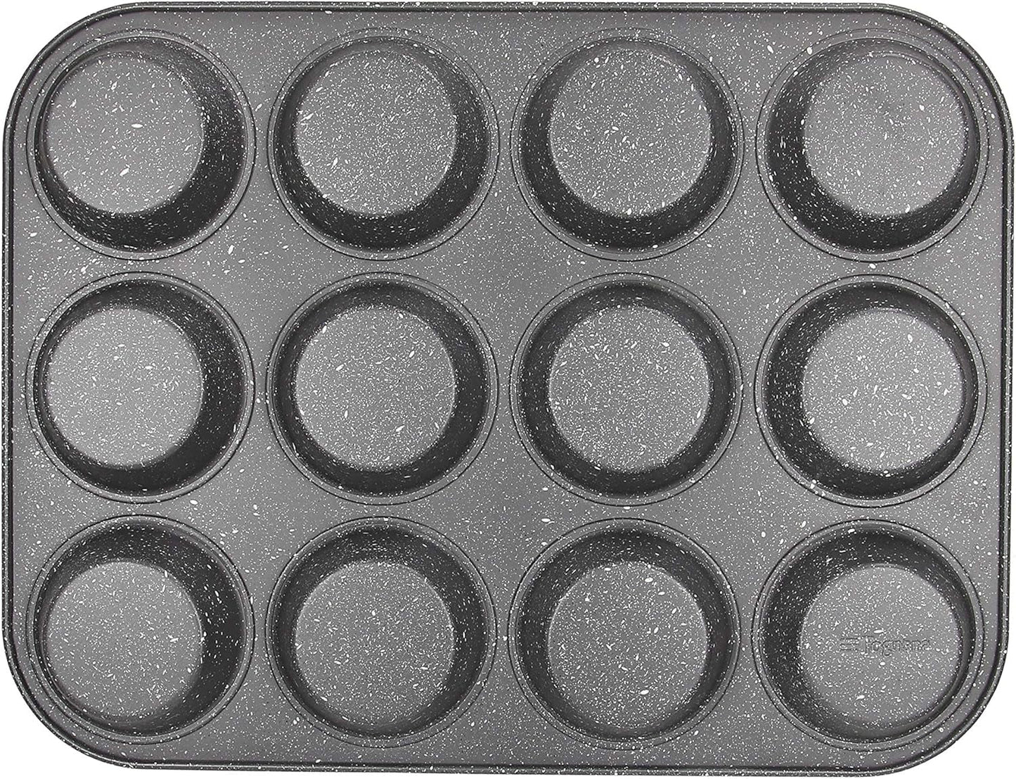 Pure Roq Muffinform Para 12 Muffins, Aluminio, Negro Moldes y bandejas de horno Naty Shop
