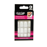 Glam'Up Paris - Uñas Postizas - Cobertura Total - Fácil de Usar - 24 Uñas Postizas Por Caja + Cinta Adhesiva Doble - Forma Cuadrada XL - N° 3 - Manicura Francesa, Blanco