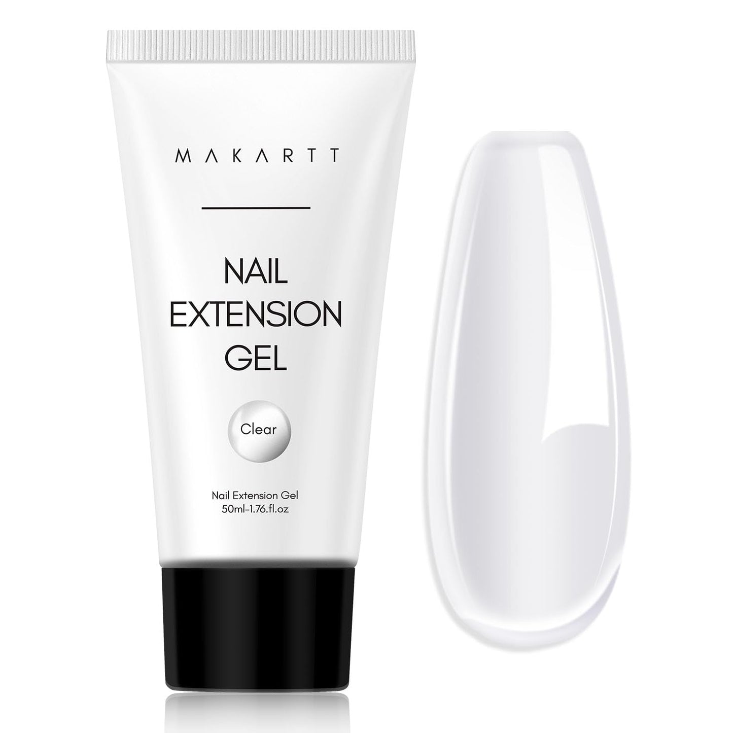 Makartt Poly Nail Extension Gel - 50 ML Extension Builder Acrylic Poly Nägel Aufbaugel Extender Gel Für Gelnägel Für Nagelverlängerung, Nagelstärkung, Nail Art Dekoration(Transparente)