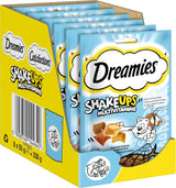 DREAMIES SHAKE UPS Golosinas multivitamínicas para gatos Seafood Festival en sobres en porciones - 55 g (6 sobres)