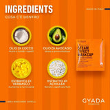GYADA COSMETICS, mascarilla capilar a base de material ligero y revitalizante, aporta brillo y suavidad, efecto nutritivo y reparador, con gorro térmico, a base de aceite de coco y aguacate, mascarilla capilar Naty Shop 60 ml
