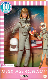 Mattel Barbie Miss Astronauta Muñeca coleccionable con traje plateado, botas espaciales y accesorio para casco, reproducción vintage del original de 1965, JBJ48 Naty Shop Dolls Título predeterminado