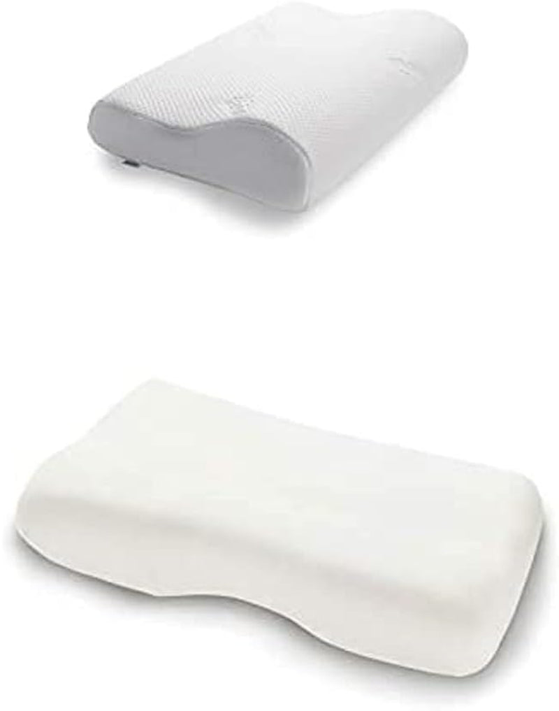 Juego de cojín con relleno y funda, almohada original talla M con funda de punto (beige)