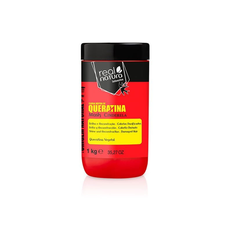 Mascarilla de queratina sin sal - reparación intensiva - alisado y brillo - cabello suave y manejable - gran formato 1000 g Naty Shop Mascarilla Capilar Título predeterminado