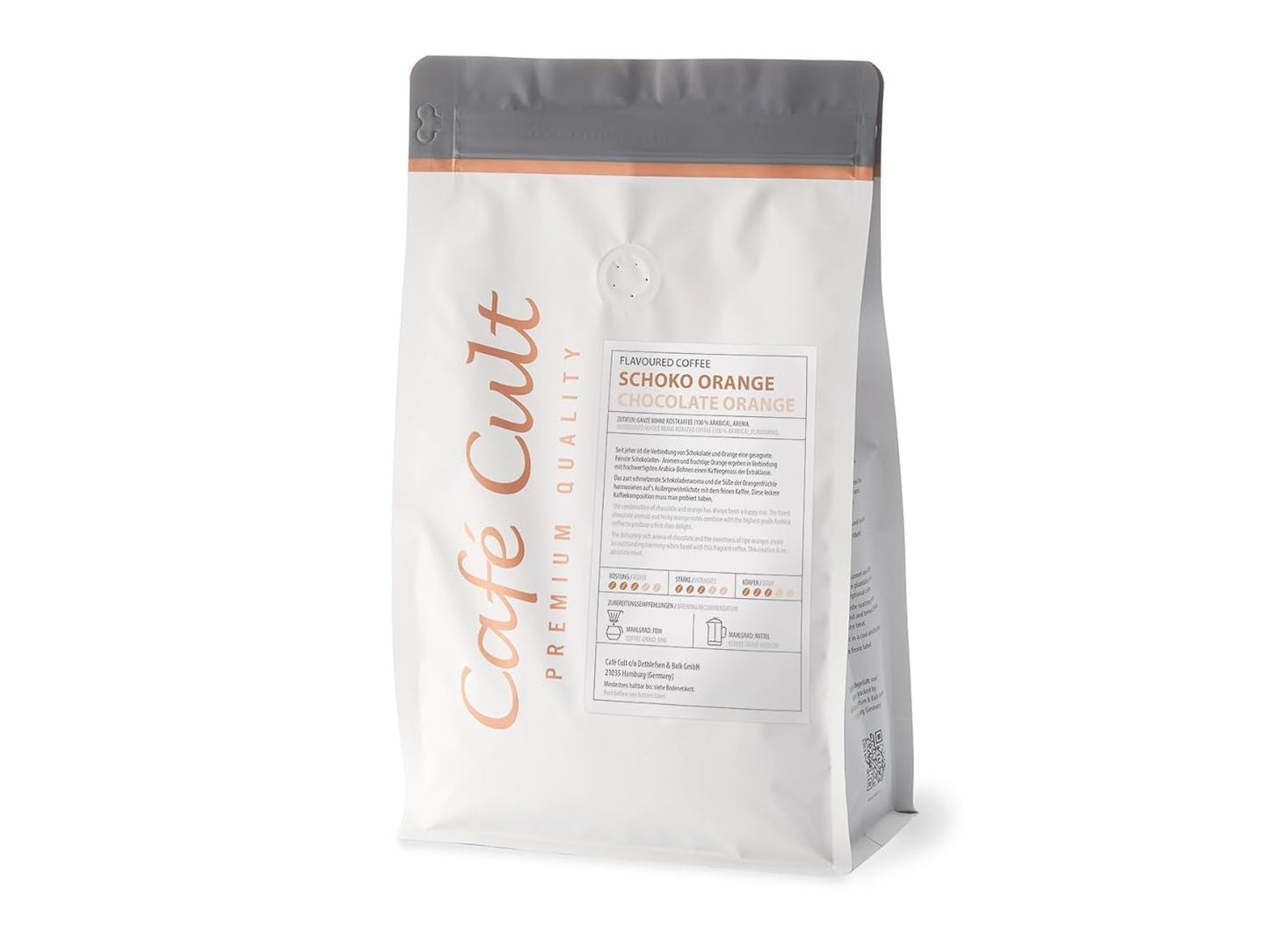 1kg - Café tostado con sabor fresco - Café Cult - Chocolate con naranjas - En grano entero