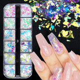 JMEOWIO Nail Glitter 12 Rejillas Sirena Nail Art Decoración Accesorios Diseño de Uñas