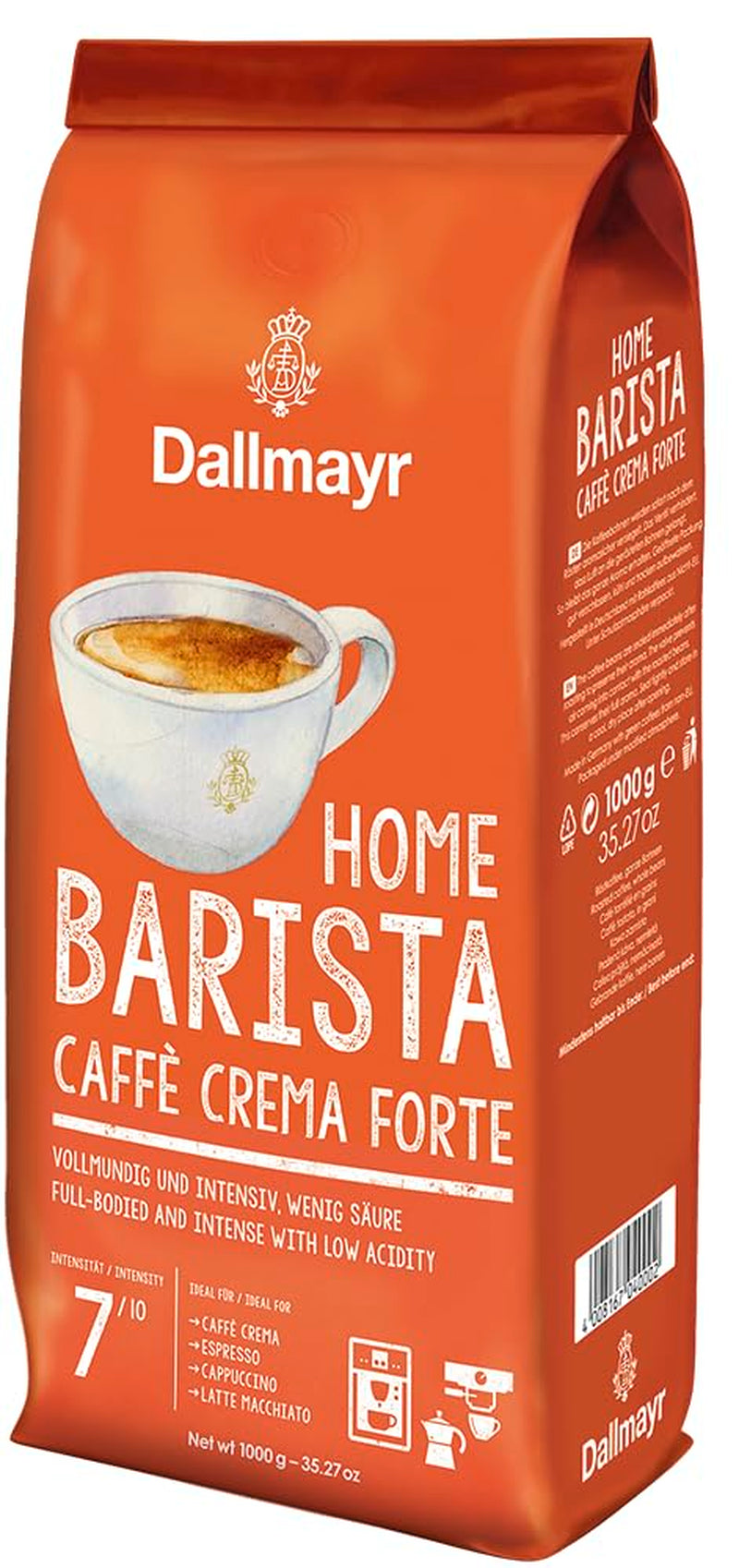 En casa Barista Caffé Crema Forte 1000g granos enteros