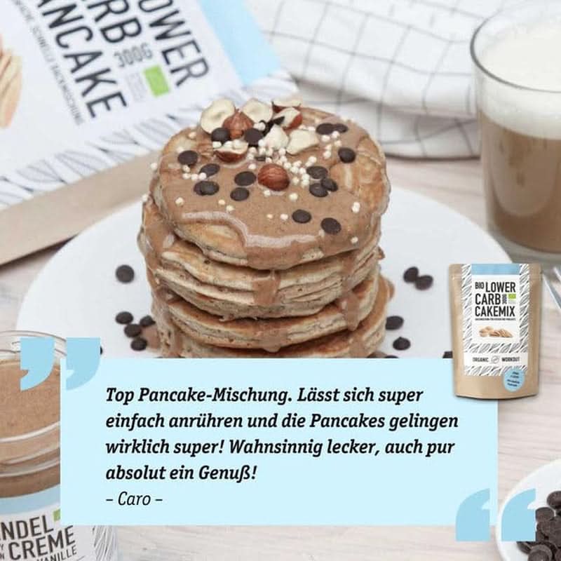 MEZCLA PARA PASTEL DE VAINILLA BAJA EN CARBONO: mezcla orgánica para pasteles o panqueques sin gluten, rica en proteínas Naty Shop Kitchen