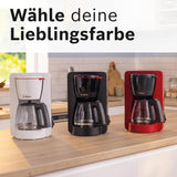 Bosch MyMoment TKA2M113 Cafetera espresso con filtro, jarra de cristal de 1,25 l, 10-15 tazas, función de mantenimiento del calor durante 40 minutos, sistema antigoteo, soporte de filtro giratorio, depósito de agua desmontable, 1200 W, negro mate