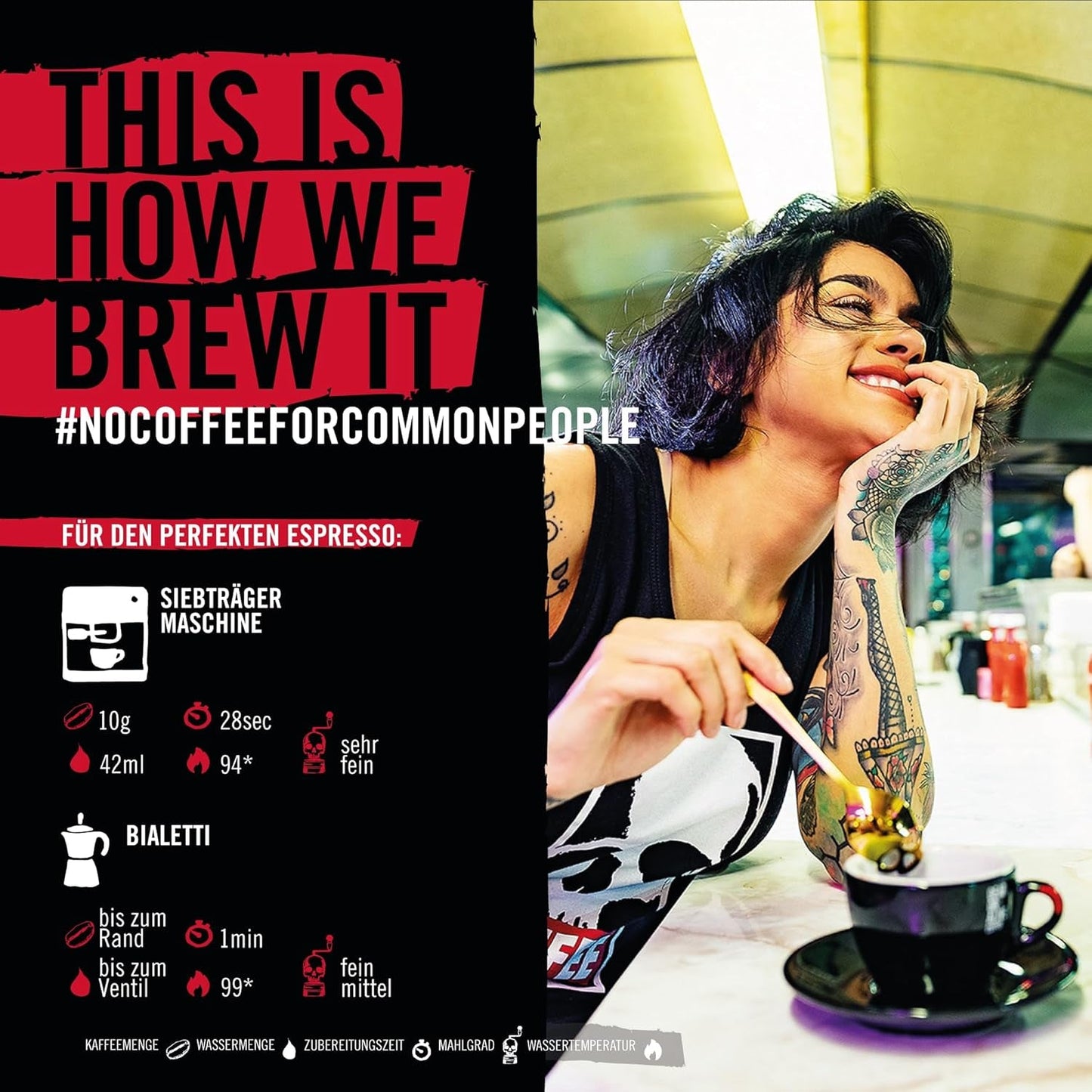 DEAD OR ALIVE Espresso No3 - Starke Espressobohnen 1kg - 100% Robusta - Kaffeebohnen für Kaffeevollautomat und Espressomaschine - Ganze Bohnen mit viel Koffein aus Italien - Café en grano
