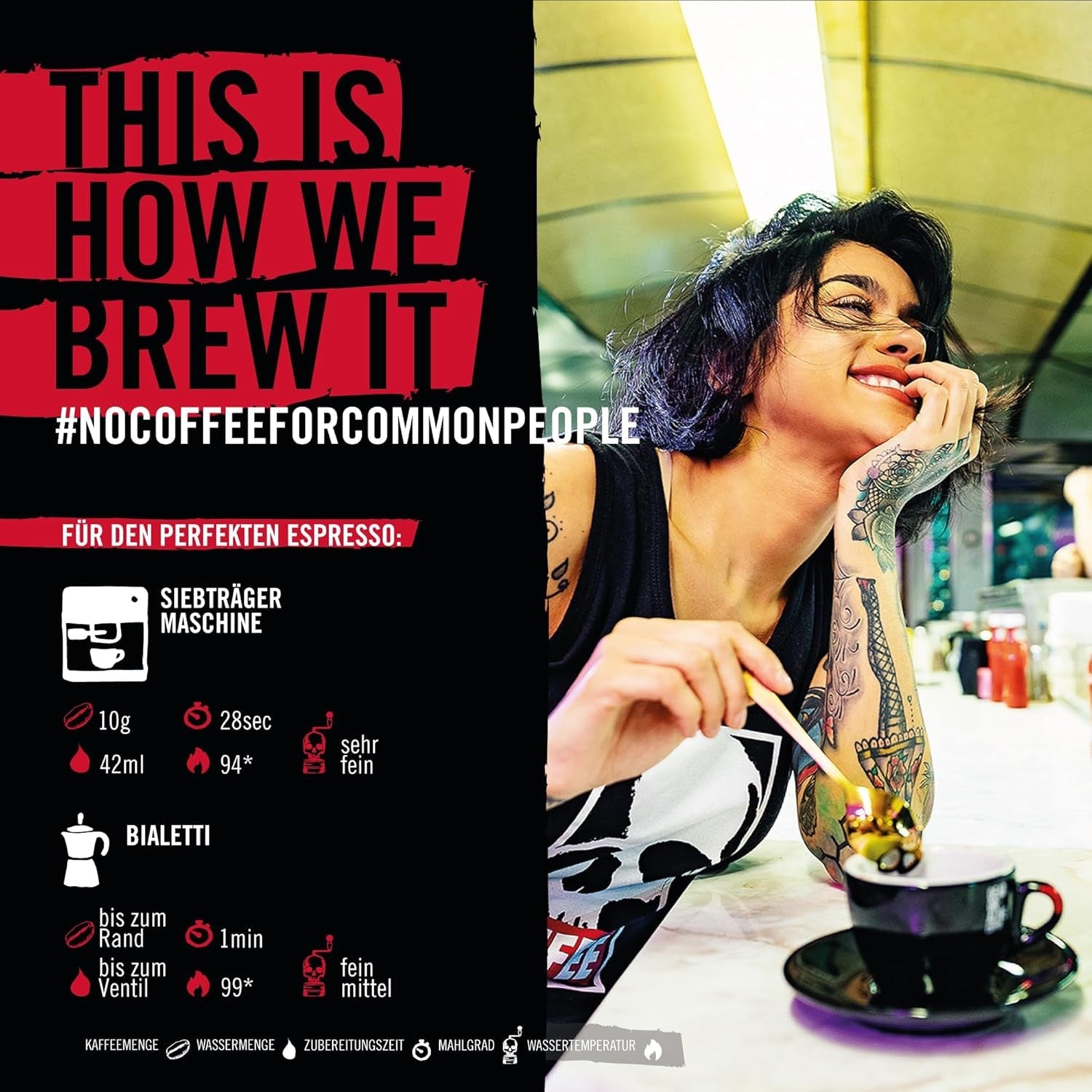 DEAD OR ALIVE Espresso No3 - Starke Espressobohnen 1kg - 100% Robusta - Kaffeebohnen für Kaffeevollautomat und Espressomaschine - Ganze Bohnen mit viel Koffein aus Italien - Café en grano