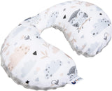 Medi Partners Almohada para el cuello para bebé Soporte para el cuello 100% algodón/Minky Almohada para el cuello para bebé para cochecito de coche Viajes Viajes Dormir Almohada para el cuello Snooze Roll (REH con Minky gris) Almohadas ortopédicas cervicales Naty Limpieza de tiendas con Minky gris