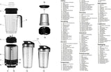 WMF Kult Pro Batidora multifunción Hochleistungsmixer, 30.000 U/Min, batidora, batidora de pie, función Ice-Crush, 4 mezcladores Inkl. Togo-Verschluss Cocina Tienda Naty