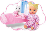 Simba Steffi Love Sweet Dreams / Linda muñeca bebé y cuna / con función de brillar en la oscuridad / 12 piezas / 29 cm / Para niños a partir de 3 años