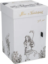 Tetera y jarra de leche de porcelana fina de Alicia en el País de las Maravillas, cuenco de porcelana y jarra de leche en una lujosa caja de regalo
