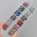 2000 piezas Bunte Strasssteine ​​​​Nägel Glitzersteine ​​​​Accesorios para uñas Nailart Edelsteine ​​​​Nagel Steine ​​​​Glitzer Steine ​​​​Nagel Charms Nägel Zubehör Kristalle Diamant Nageldesign Strass Nail Art Rhinestones Gemas para uñas