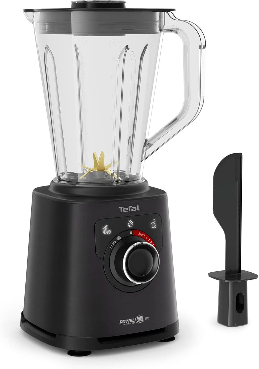 Batidora con base Tefal Perfectmix+, 3 programas automáticos, Powelix-Klingentechnologie, sistema de refrigeración por aire, 2 L de capacidad, Tritan-Behälter, Inkl. Spatel, Schwarz, BL88A831 Cocina Naty Tienda