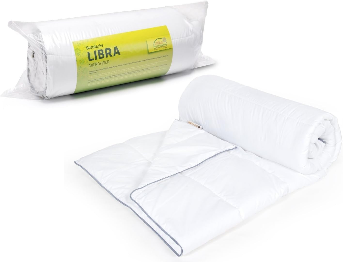 Decocking 135X200 Edredón de verano Edredón acolchado Antialérgico Para alérgicos Edredón de verano 100% microfibra 800G Libra Edredones y edredones Naty Shop Blanco 135X200