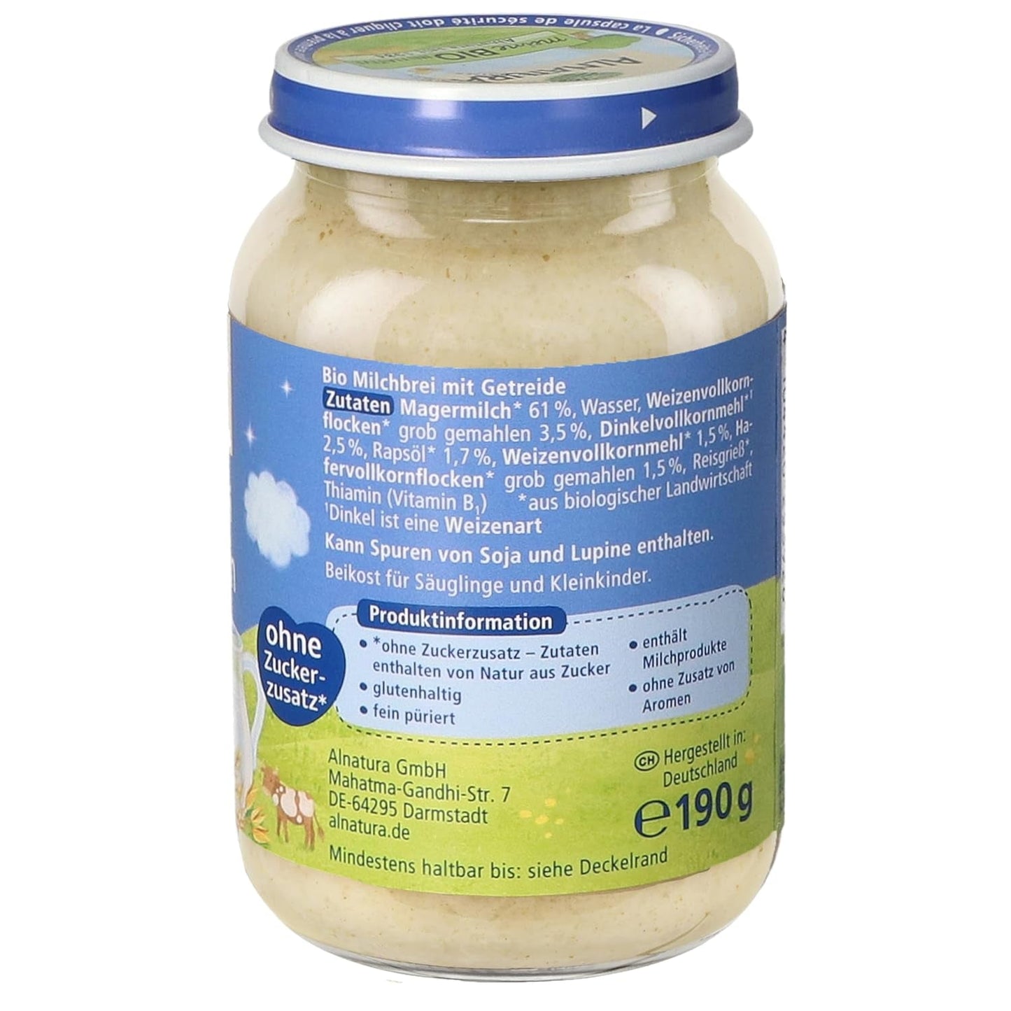 Naturland papilla multicereales a partir de 6 meses, 6 x 190 g
