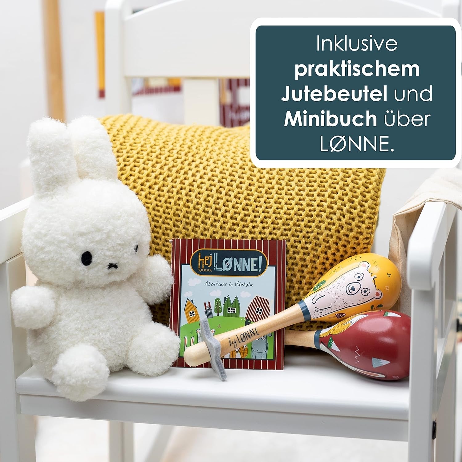 HEJ LØNNE juego de 2 cascabeles de madera - Maracas infantiles - instrumento musical de madera para favorecer la motricidad, la coordinación y el comportamiento social - cascabel de madera para niños - juguete infantil Juguetes Bebe Naty Shop