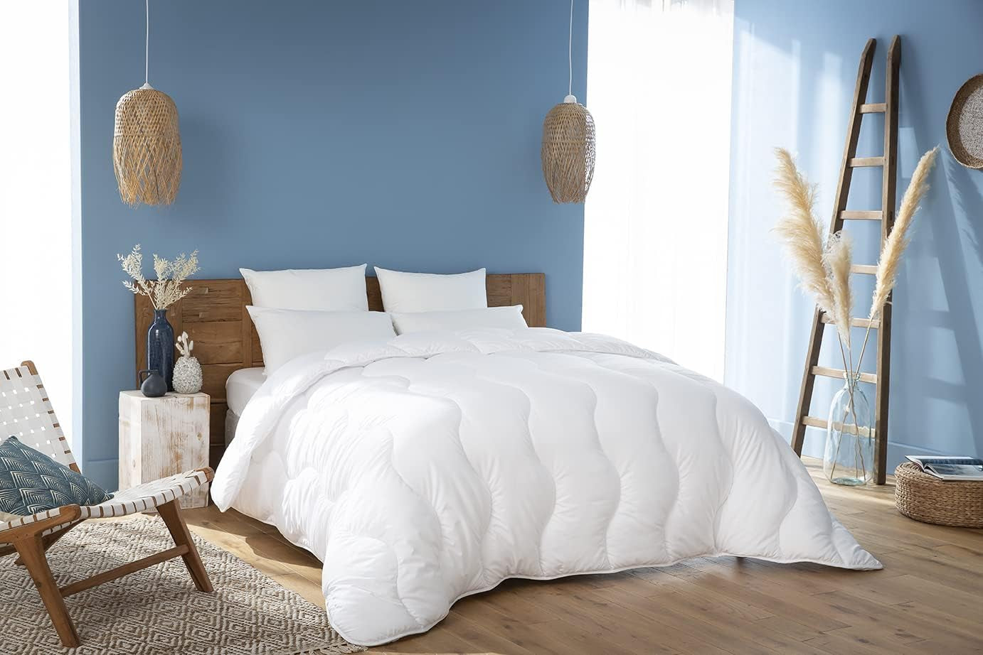 Abeil couette douceur et fraicheur blanc edredón feran ice suave y fresco, blanco, 240 x 260 cm, poliéster, 240x260 Edredones y edredones naty shop