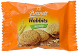 Brandt Hobbits Crunchy - Paquete de 2 - Caja de catering de 60 paquetes - Galletas integrales de avena con alto contenido de fibra (60 x 22,8 g)