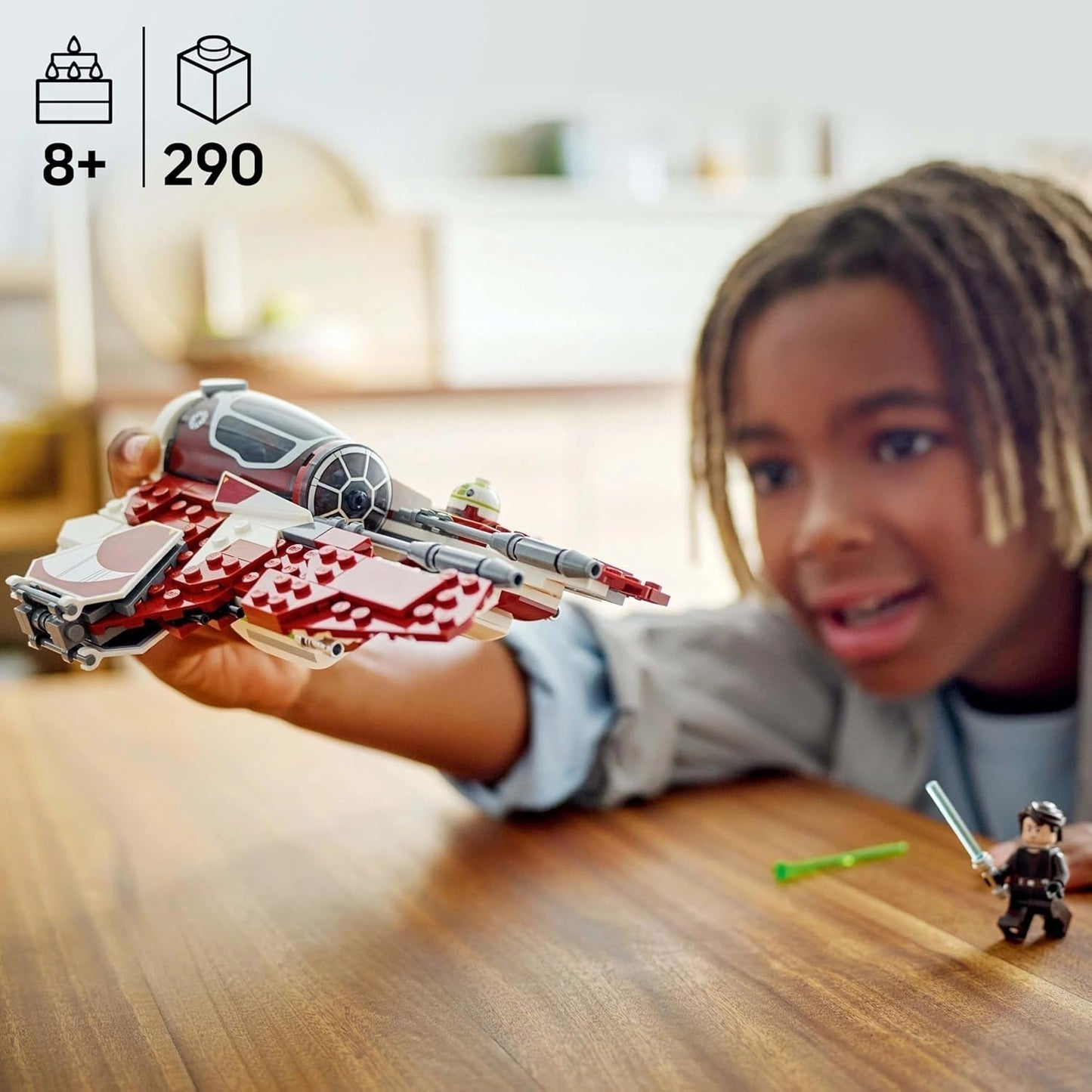 LEGO Star Wars 75401 Interceptor Jedi de Ahsoka, Caza estelar para fans de Clone Wars, Minifiguras de Ahsoka Tano y Anakin Skywalker con sables de luz y R7-A7, para niños y niñas a partir de 8 años Juegos de construcción Beuche den LEGO-Store