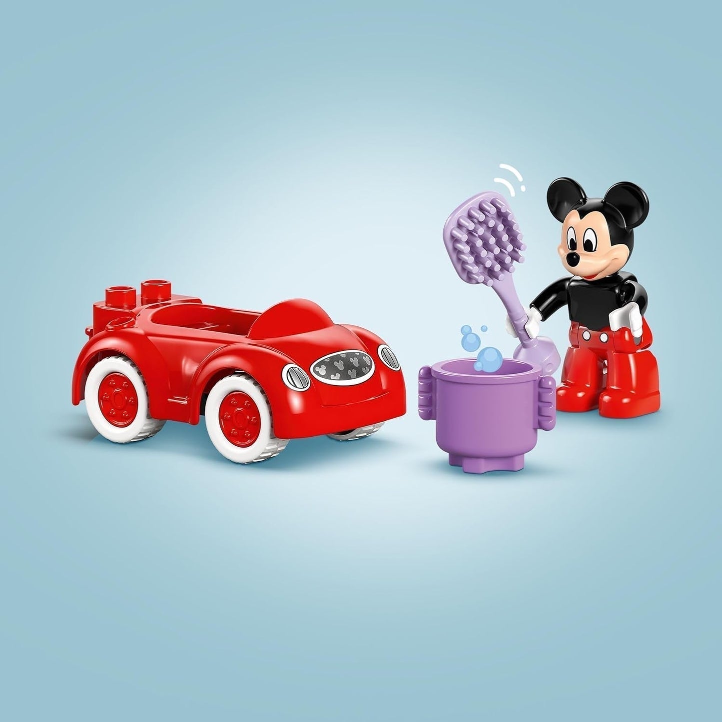 LEGO DUPLO - Disney Mickey's Clubhouse y coche - juguete educativo para niños en edad preescolar - set de construcción con 2 minifiguras, incluidos Mickey Mouse y Computer Toodles - idea de regalo para niños y niñas a partir de 2 años 10454 Juegos de construcción Beuche den LEGO-Store