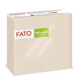 Fato - Servilletas de Papel Desechables Naturales de 4 Pliegues, Ecológicas, Paquete de 40, Tamaño 38X38, 2 Capas, Papel 100% Reciclado