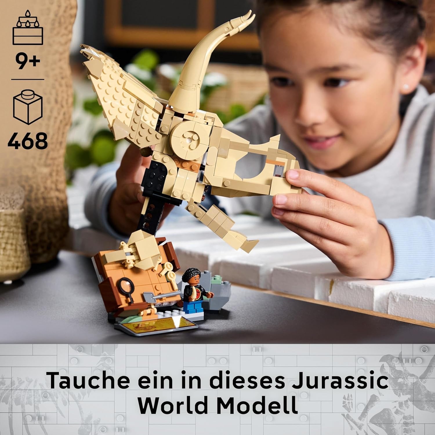 LEGO Jurassic World Dinosaur Fossils: Modelo de Calavera de Triceratops, juguete de dinosaurio para niños y niñas a partir de 9 años, regalo para niños y fans Jurassic World 76969 Juegos de construcción Besuche den LEGO-Store