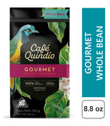 Café Quindio Gourmet - Café Especial - Café 100% Arábica en Grano, Colombia, 250g - ideal para máquinas portafiltro, máquinas totalmente automáticas, café filtrado o prensa francesa