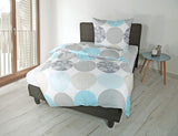 Ropa de cama Bierbaum, maco-satén, Diseñado en Alemania, modelo 6383 turquesa 02, 155X220 Cm + 80X80 Cm, tamaño confort Camas y Mantas Besuche den Bierbaum-Store